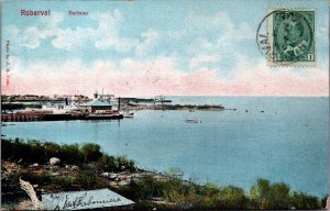 Canada Roberval Harbour Quebec Postcard C042