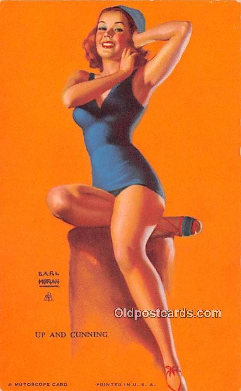 Up And Cunning Earl Moran 1945 Mutoscope Artist Pin Up Girl Non Postcard Ba Topics Pin