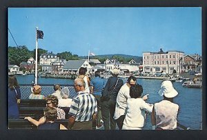 Lake Winnipesaukee, New Hampshire Postcard, Dock & Business Area, Excursion Boat