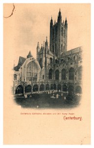 Postcard UK ENG Kent - Canterbury Cathedral - Cloisters and Bell Harry Tower