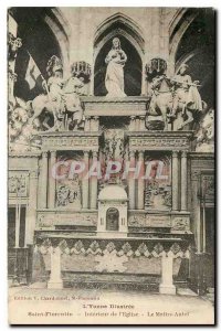 Old Postcard Saint Florentin Interior of the Church The Altar Master