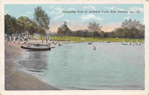 Swimming Pool Audubon Park New Orleans Louisiana 1920s postcard