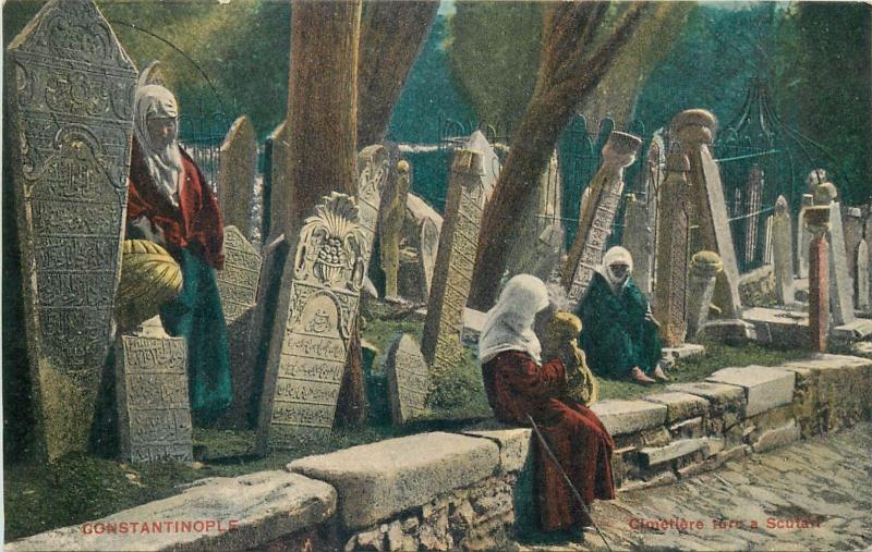 Turkey turkish cemetery at Scutari Constantinople Istanbul ethnic 