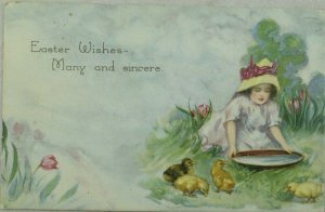 C. 1910 Easter, Lovely Gibson Pastels Vintage Postcard P49