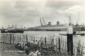 Netherlands Postcard Rotterdam harbor sight ships vessels