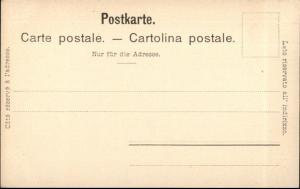 Switzerland Glacier Rhonegletscher & Hotel c1905 Postcard