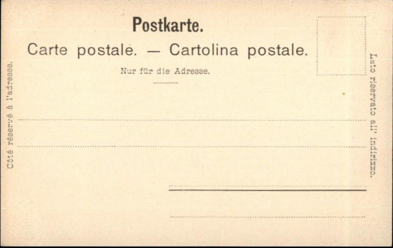 Switzerland Glacier Rhonegletscher & Hotel c1905 Postcard