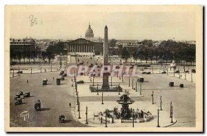 Old Postcard Paris Concorde Square