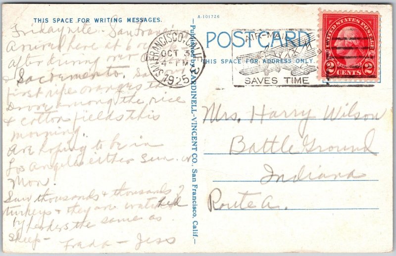 1925 State Building Civic Center San Francisco California CA Posted Postcard