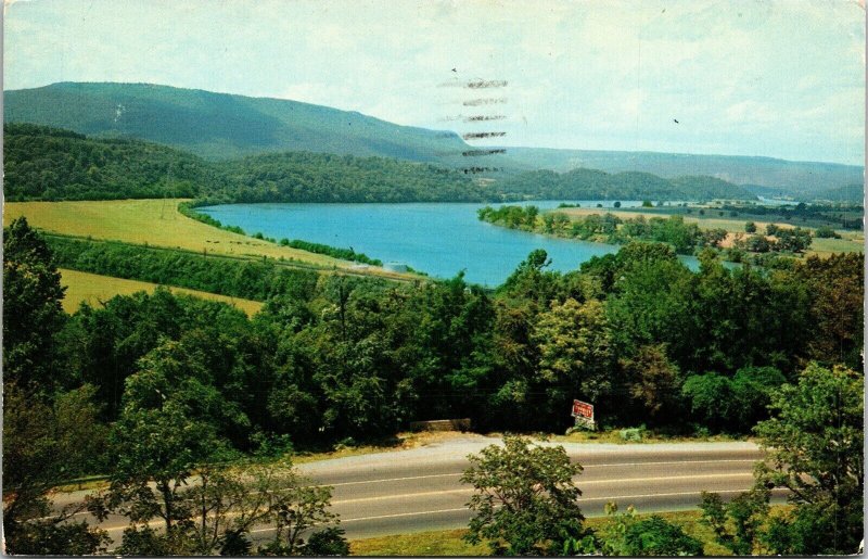 Tennessee River Lookout Mountain Chattanooga TN Tennessee Postcard PM Calhoun 