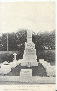 Norfolk Postcard - Caister Life Boat Memorial Stone - Great Yarmouth Ref TZ1979