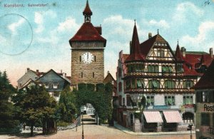 Germany Konstanz Schnetztor Vintage Postcard 03.79