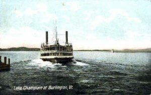 Lake Champlain - Burlington, Vermont VT Postcard