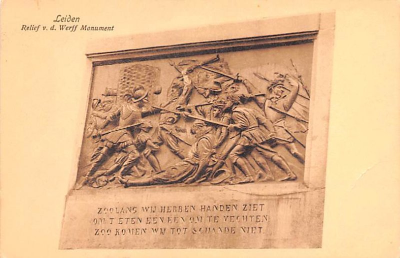 Relief vd Werff Monument Leiden Holland Unused 