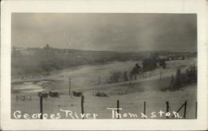 Thomaston ME Georges River in Winter c1920s Real Photo Postcard