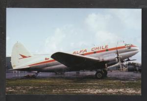 Alfa Chile,Curtiss C-46 Commando Postcard 