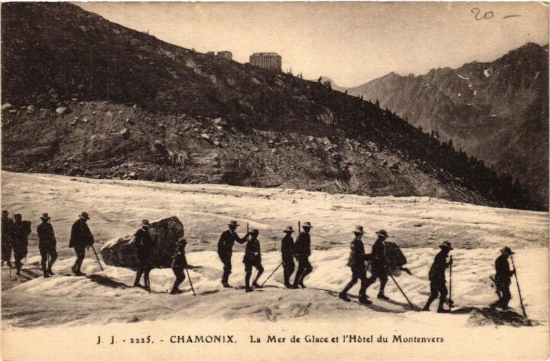 CPA CHAMONIX Le Mer de Glace et l'Hotel du Montanvers (337393)