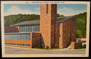 Vintage Postcard 1930-1940 First Baptist Church, Gatlinburg, Tennessee (TN)