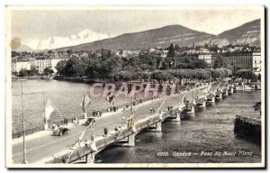 Postcard Old Geneva Mount White Bridge