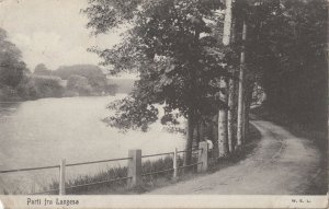 Langeso Kom-igen Denmark Curved Path Old Postcard