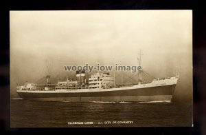 ca0192 - Ellerman Line Cargo Ship - City of Coventry , built 1949 - postcard