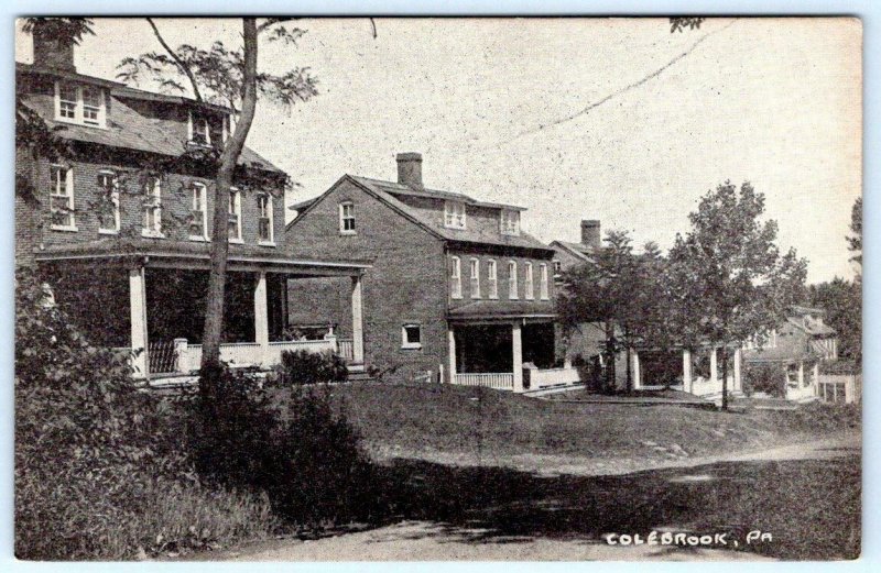 COLEBROOK PENNSYLVANIA*PA*HOUSES*STREET SCENE*(NOT RPPC) UNUSED POSTCARD