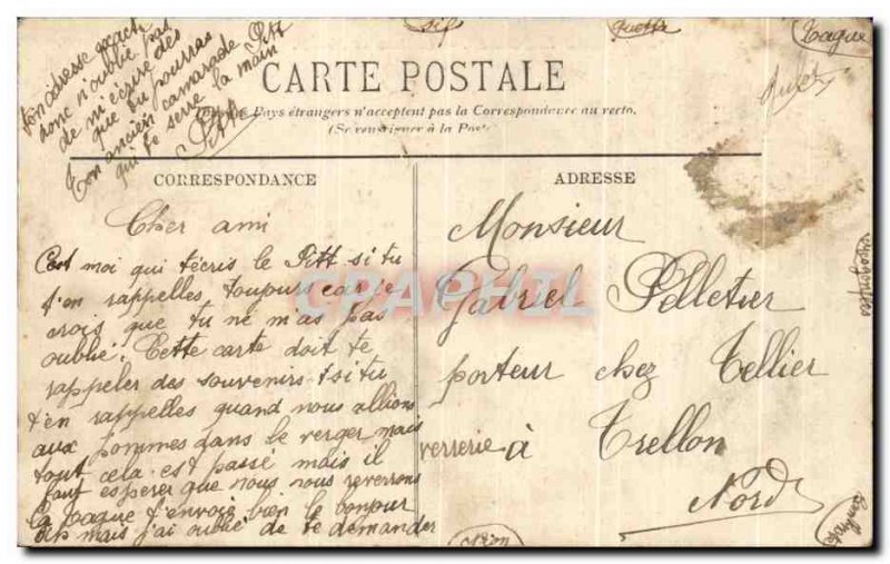 Old Postcard Montceau les Mines Chateau du Plessis