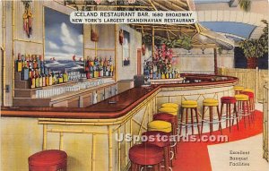 Iceland Restaurant Bar - New York City Postcards, New York NY Postcard