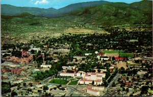 Vtg Santa Fe New Mexico NM Aerial View of City & State Capitol 1950s Postcard