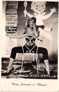 Romy Schneider in Monpti Theater Actor / Actress Paper on back wear right top...