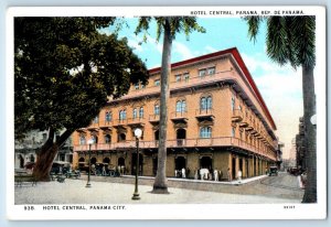 Panama Postcard Hotel Central Cathedral Park Panama City c1950's Vintage