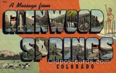 Glenwood Springs, Colorado, USA Large Letter USA Town Unused close to perfect...