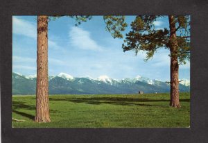 MT Mission Range Mountains Between Kalispell & Missoula Montana Postcard