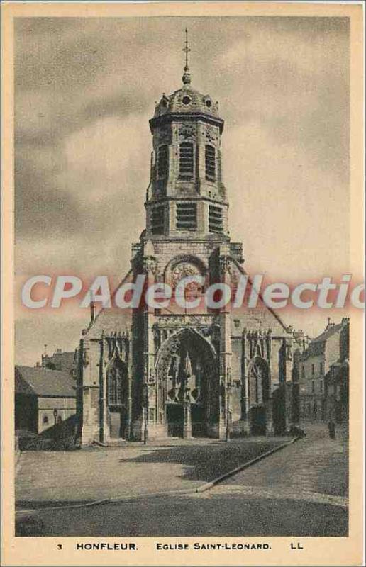 Postcard Old Honfleur Eglise Saint Leonard