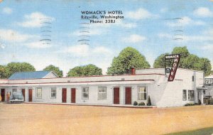 Ritzville Washington view from street of Womacks Motel vintage pc DD6967