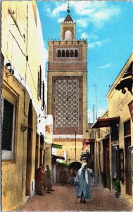 Tunisia Tunis La Grande Mosquee Vintage Postcard C196