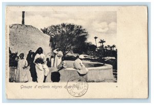 1903 Groupe De Enfants Negres & Arabes Egypt Posted Antique Postcard