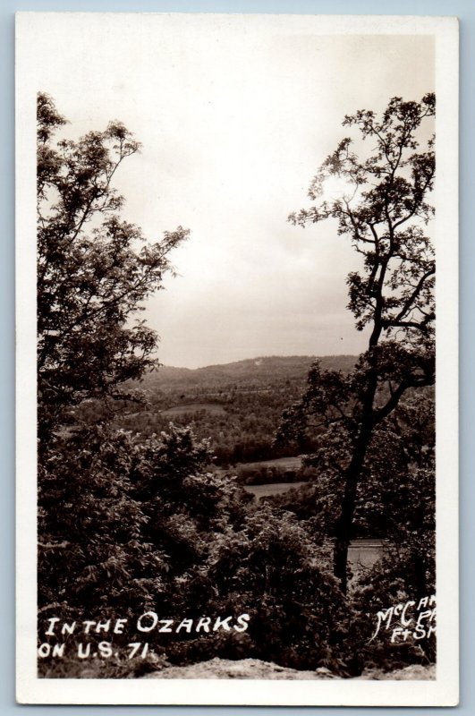 c1930's In The Ozarks On US 71 Fort Smith Arkansas AR McCann RPPC Photo Postcard