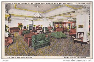 Portion of one of Lobbies of the famous hotel, Rosslyn, Los Angeles, Californ...