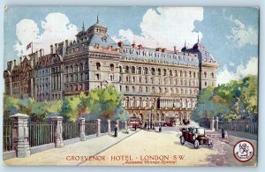 London S.W. England Postcard Grosvenor Hotel Adjoining Victoria Station c1910