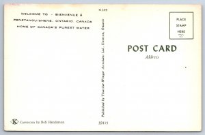 This Is The Bait, Fish, Penetanguishene Ontario, Comic Exaggeration Postcard