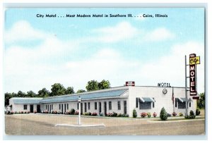 City Motel Motor Court Cairo IL Illinois Postcard (AD4)