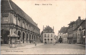 France Gray Hotel de Ville Vintage Postcard 09.11