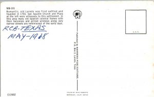 Laredo, Texas - View of Old Town Laredo - San Agustin Church & Plaza - 1968