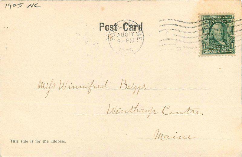 1905 Old Orchard Maine Great Steel Pier hand colored undivided postcard 1584