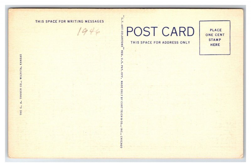 Post Office and Courthouse Wichita Kansas KS UNP Linen Postcard T21
