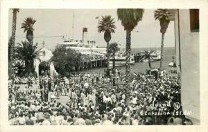 1940s Catalina Island California Waterfront Scene RPPC real photo 12226