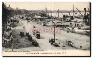 Postcard Old Five Kilometers Bordeaux Quay