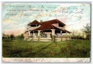 c1910's Weed Park Club House Scene Muscatine Iowa IA Unposted Vintage Postcard