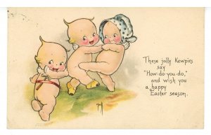 Kewpies by Rose O'Neill. Pub. By Gibson Art . Easter- How do you do